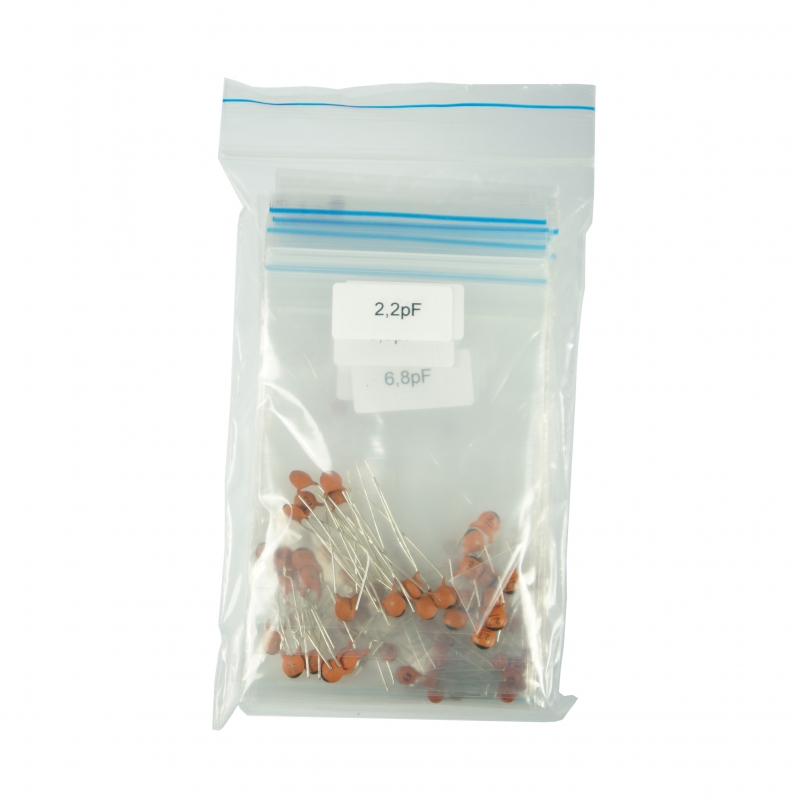 250 Keramik-Kondensatoren Sortiment; 2,2pF...10nF; RM 2,5/5mm